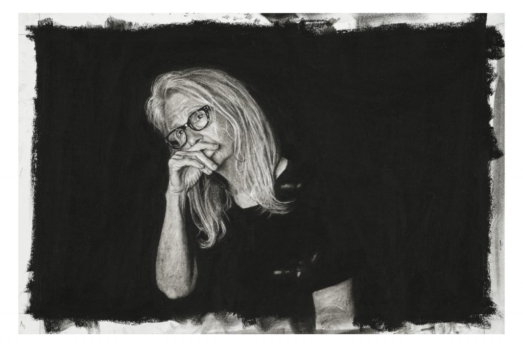 (Sally Potter) Charcoal on paper 29 x 44 cm By Nina Mae Fowler, 2019