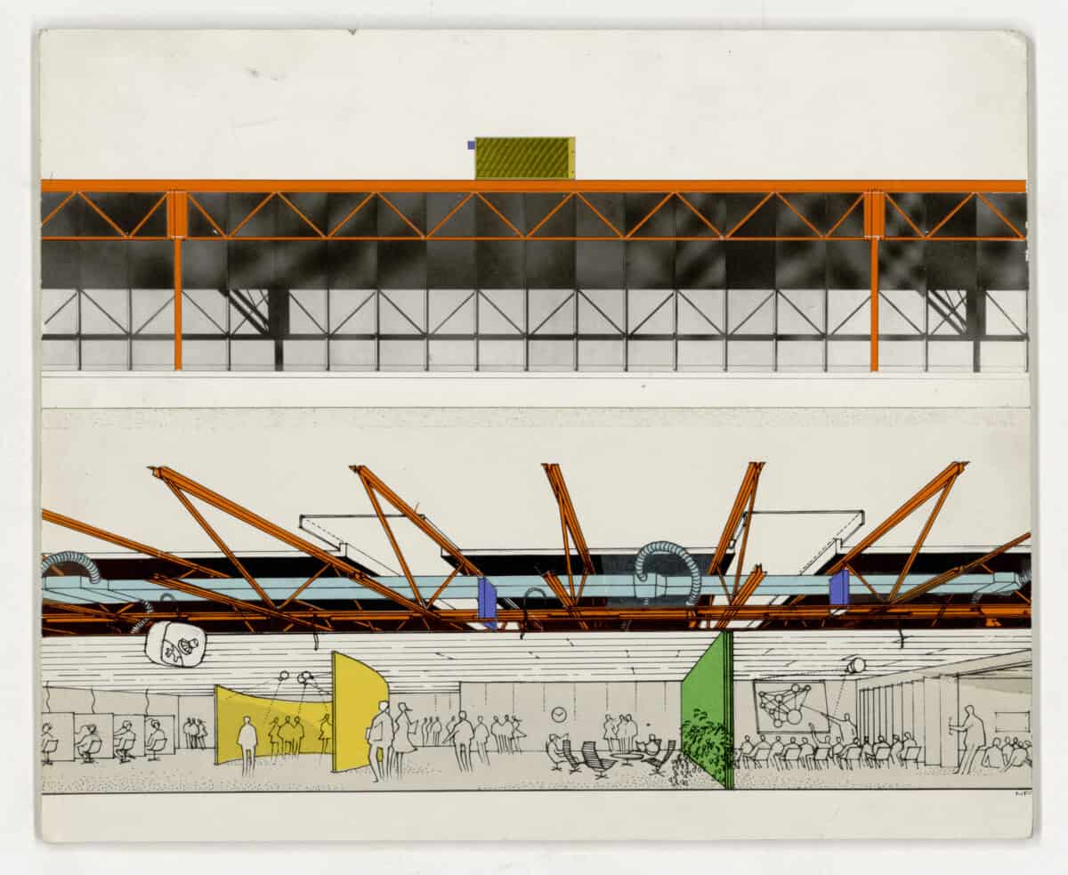 Drawing for Comprehensive School, Newport,(1967)