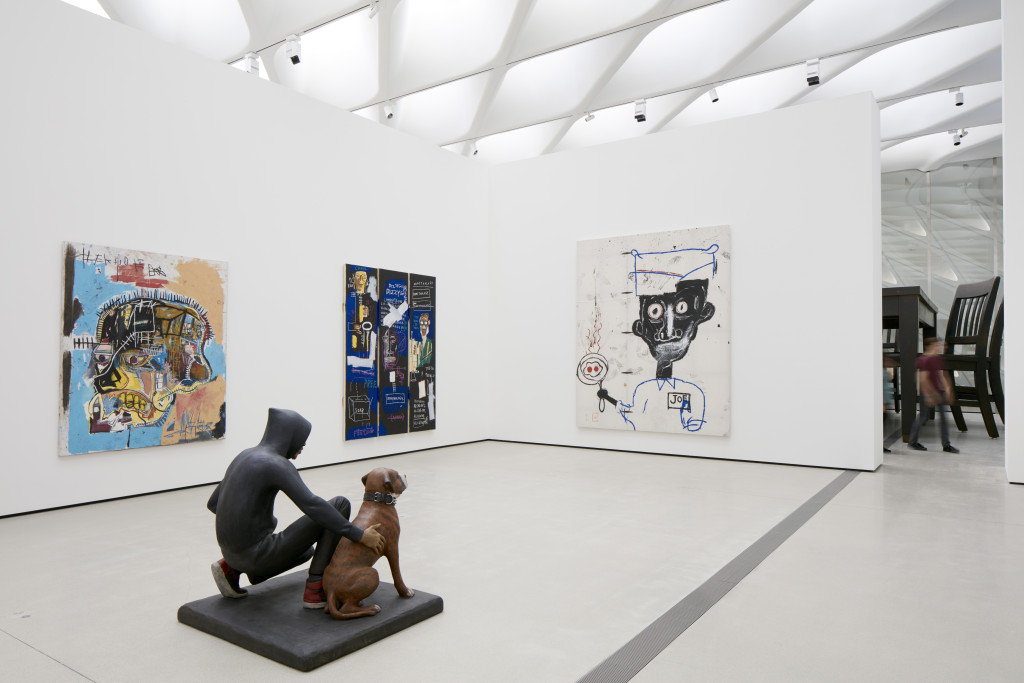 Installation of works by Jean-Michel Basquiat, John Ahearn and Robert Therrien in The Broad's third-floor galleries; photo by Bruce Damonte, courtesy of The Broad and Diller Scofidio + Renfro