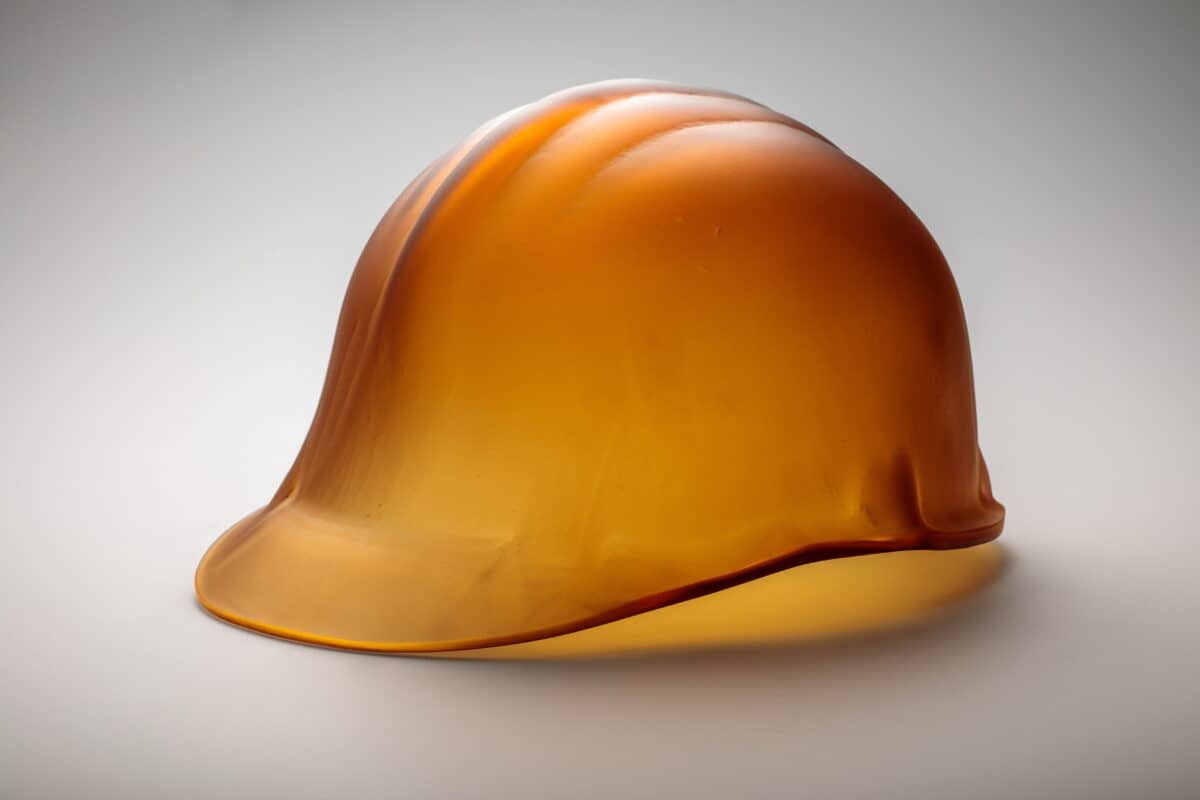 Ai Weiwei, Glass Helmet, 2022. © Image courtesy Ai Weiwei Studio