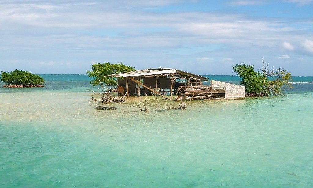 Water, colours … the location for Biennale de la Biche in Guadeloupe, the world’s smallest Biennale. Photograph: Courtesy Biennale de La Biche