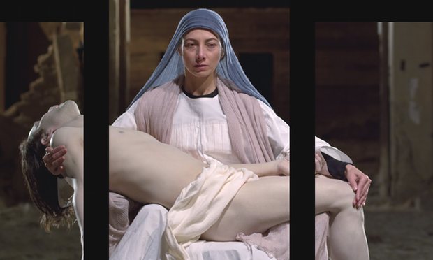  A still from Mary, 2016, by Bill Viola; Executive Producer, Kira Perov, which will be inaugurated in the cathedral on 8 September