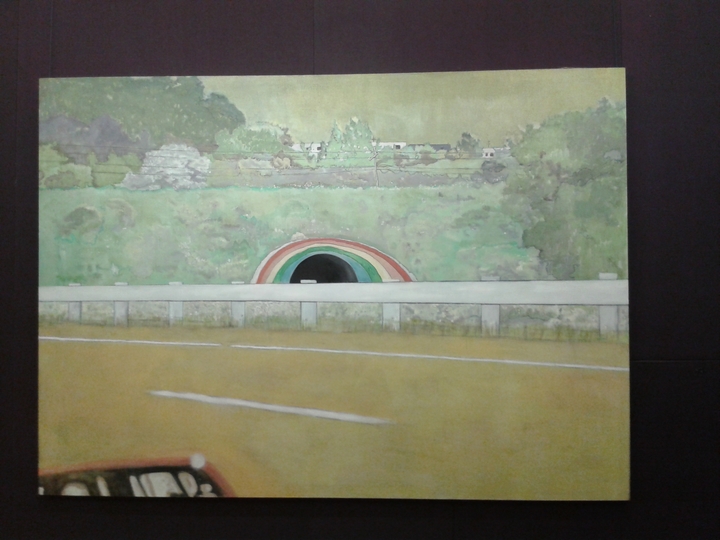 Peter Doig: Country-rock (wing mirror)