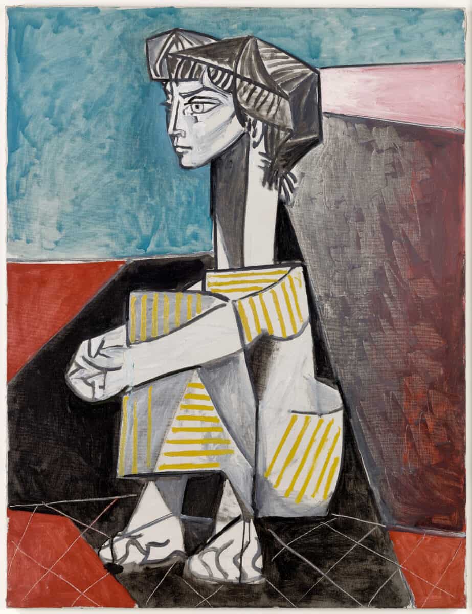 Pablo Picasso Jacqueline aux mains croisées 1954 Oil on Canvas 116 x 88.5 cm Musée national Picasso-ParisDonated by Jacqueline Picasso, 1990
