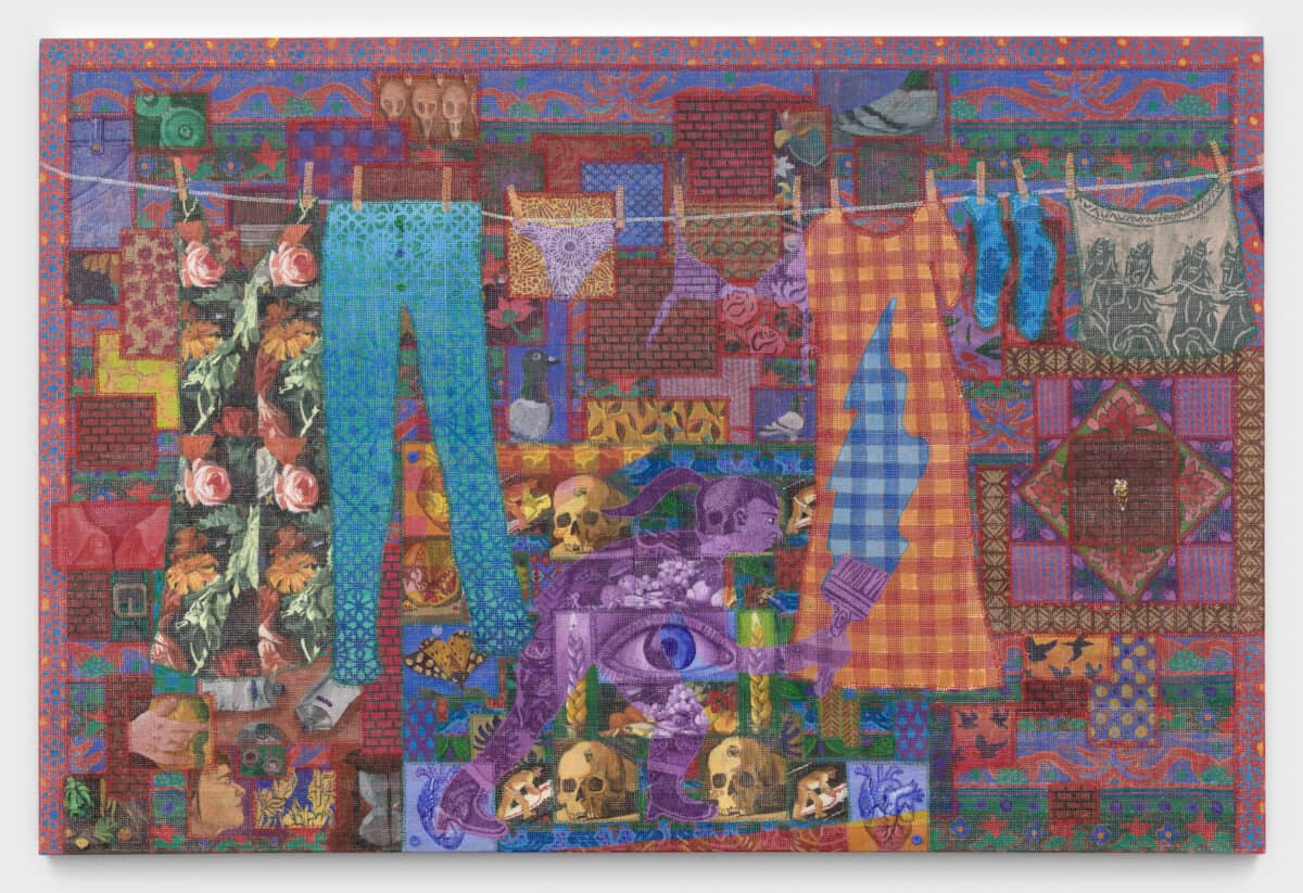 Talia Levitt, Hang-Ups, 2023, Acrylic on canvas, 4 x 6 feet