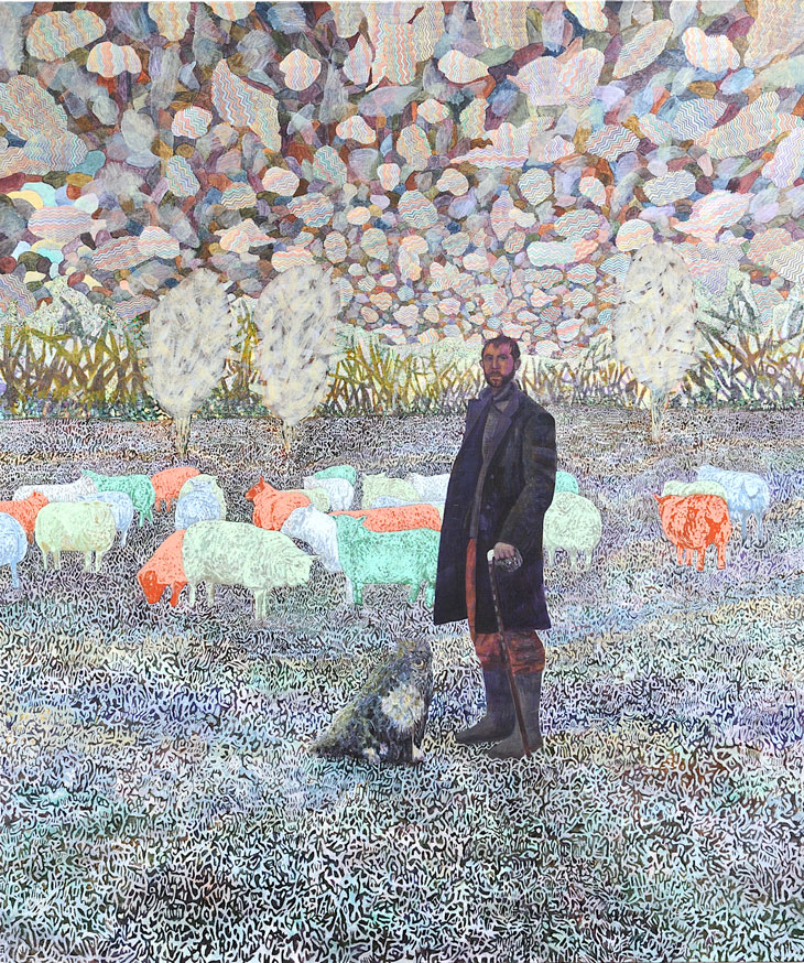 David Brian Smith My Soul Hath A Remembrance And Is Humbled In Me - II 2011 Oil on herringbone linen 180 x 150 cm