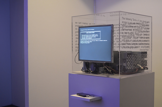 Branger Britz - A Charge for Privacy - 2011 - Computer Monitor and flat screen by The Lowry