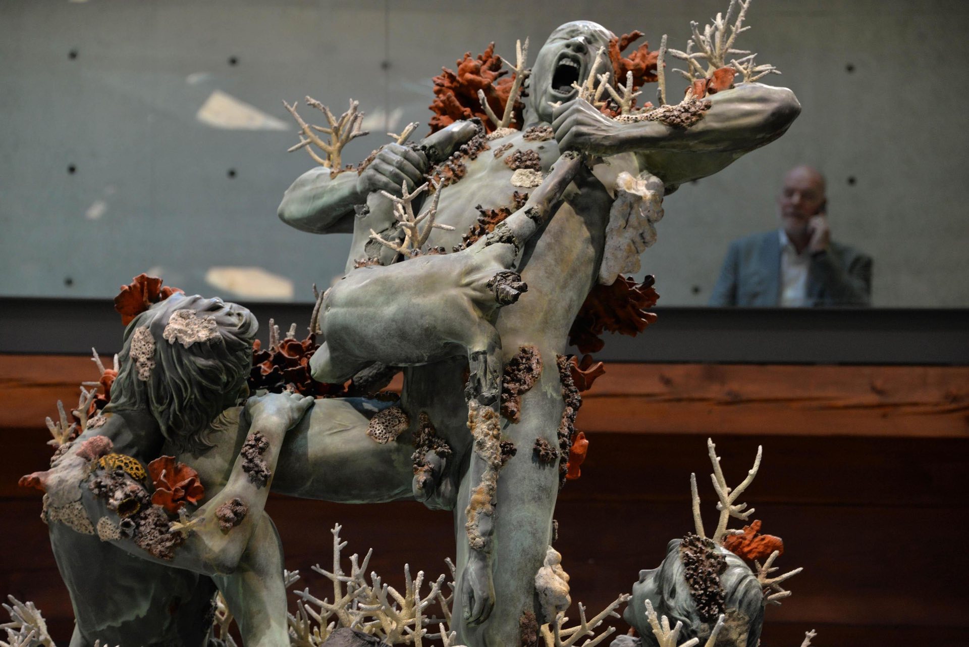 Damien Hirst Cronos Devouring his Children by Damien Hirst, from Treasures from the Wreck of the Unbelievable in Venice. Photograph: Andrea Merola/AP