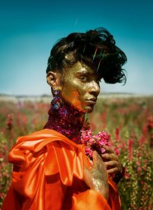 Tim Walker, Cloud 9, Radhika Nair. Fashion: Halpern and Dolce & Gabbana. Pershore, Worcestershire, 2018© Tim Walker Studio