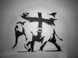 Banksy - Heavy Weaponry Spray paint on canvas £120,000 - 1000 shares available - £120 a share banksy