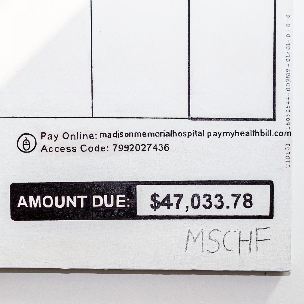 New York based MSCHF turned medical bills into paintings and sold them to erase their debt