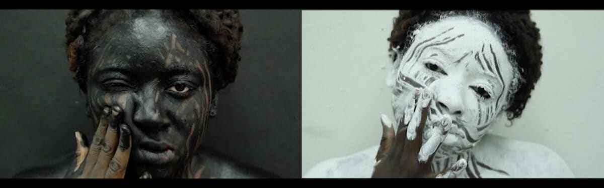 Between the Voids, Yvonne Osei, still from diptych video, 2012. Courtesy the artist.? 