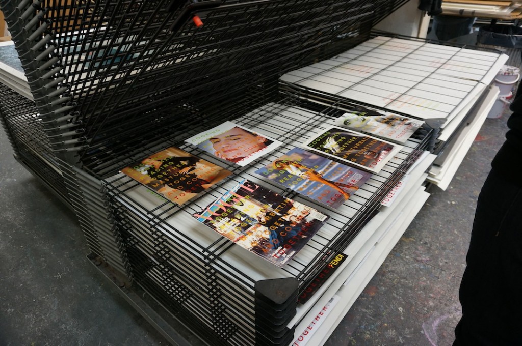 6 - First run of the printed Vogue pages on the drying rack