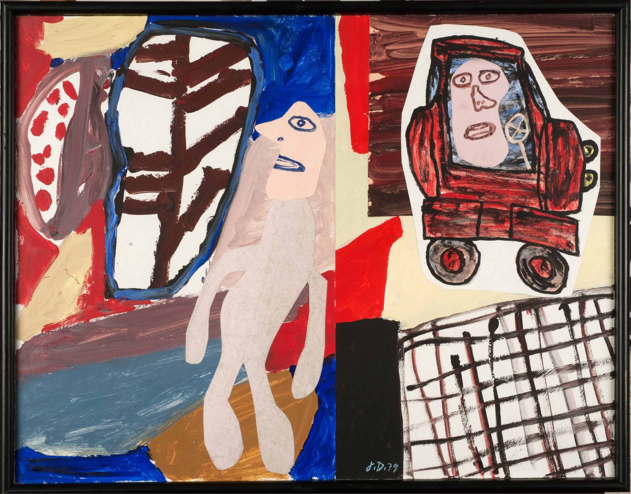 Jean Dubuffet Site avec auto, November 12, 1979 acrylic on canvas-backed paper (7 sections) © ADAGP, Paris and DACS, London 2017 FAD Magazine 