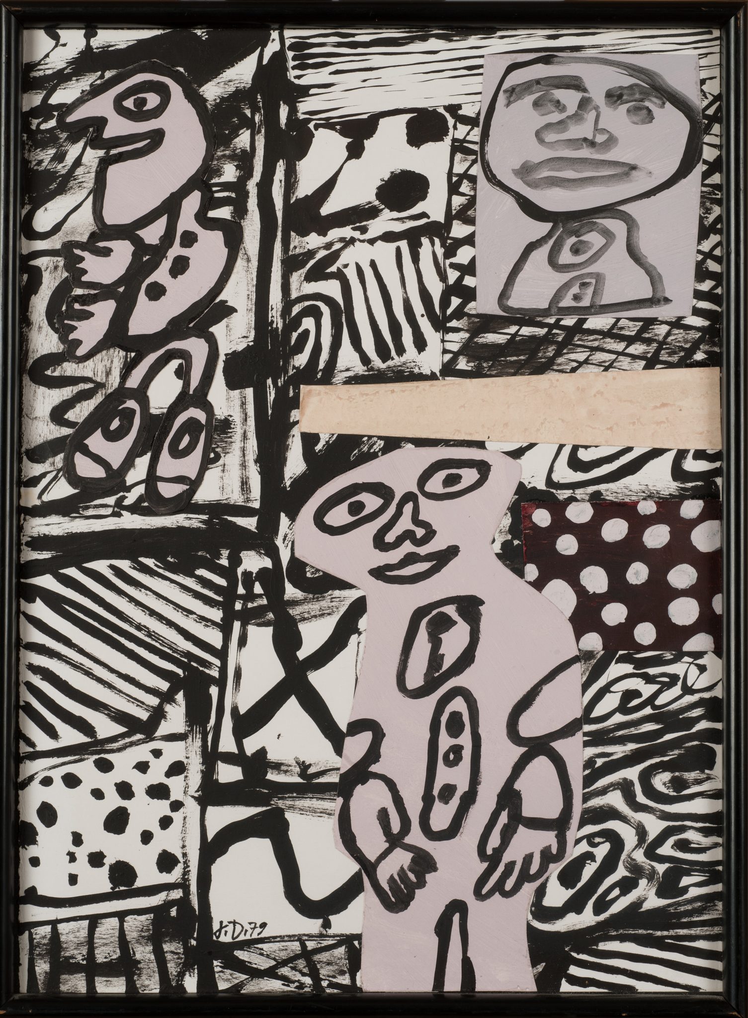 Jean Dubuffet Séquence XVIII, April 2, 1979 acrylic on paper (5 sections) FAD magazine 