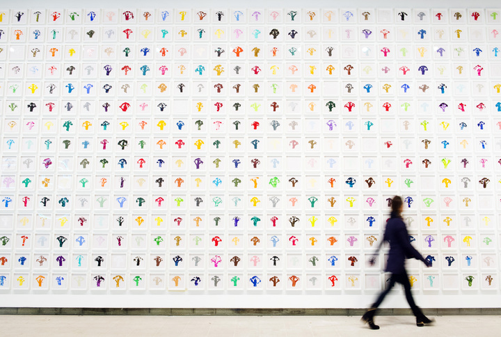 Work no. 1000 ,2009-2010Martin Creed, What's the Point of it, Hayward Gallery, 2014 Installation view, photo Linda Nylind