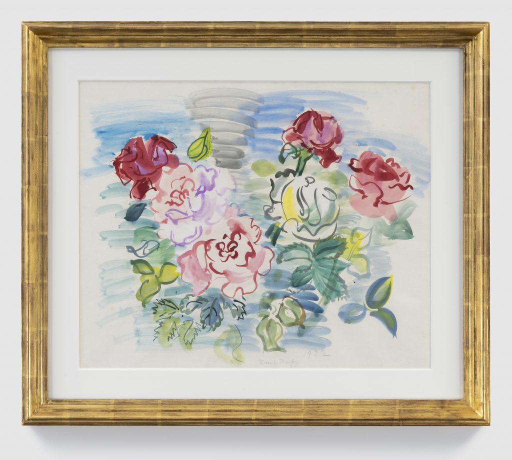 Raoul Dufy Bed of Roses, 1932 watercolor on paper 20" × 23-3/4" (50.8 cm × 60.3 cm)