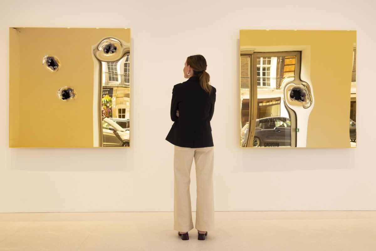 Maurizio Cattelan Bones. Installation view at Gagosian Davies Street. Photo © David Parry PA