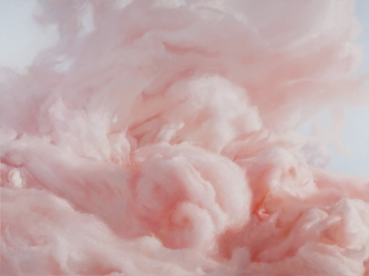 Will Cotton, The Coming Storm, 2014, Oil on linen, 72x96 inches,Courtesy of the artist, Mary Boone Gallery, New York and Ronchini Gallery, London
