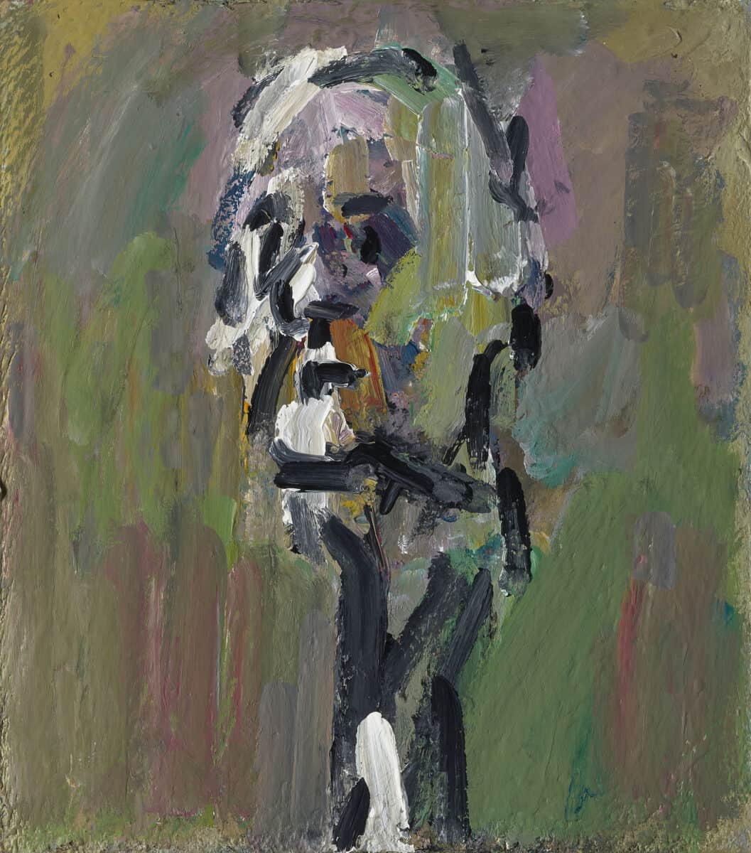 Auerbach, Frank Self Portrait III, 2021 Acrylic on board 23 3/4 x 21 in 60.3 x 53.3 cm © Frank Auerbach, Courtesy Geoffrey Parton Photo: Prudence Cuming Associates Ltd. Courtesy Gagosian