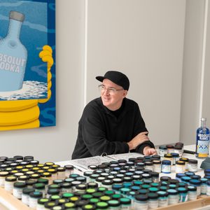 KAWS Absolut Artist Edition bottle featuring the XX motif and CHUM character