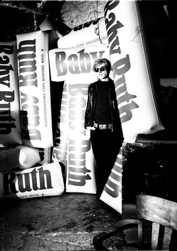 Billy Name Andy Warhol With Giant Baby Ruth Bars, 1966 Later Silkscreen Print 63 x 48 cm