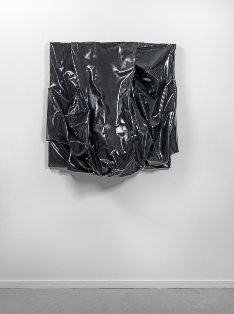 Angela de la Cruz, Loose Fit XXXI (Dark Blue), 2004, Oil on canvas. Courtesy the artist and Lisson Gallery