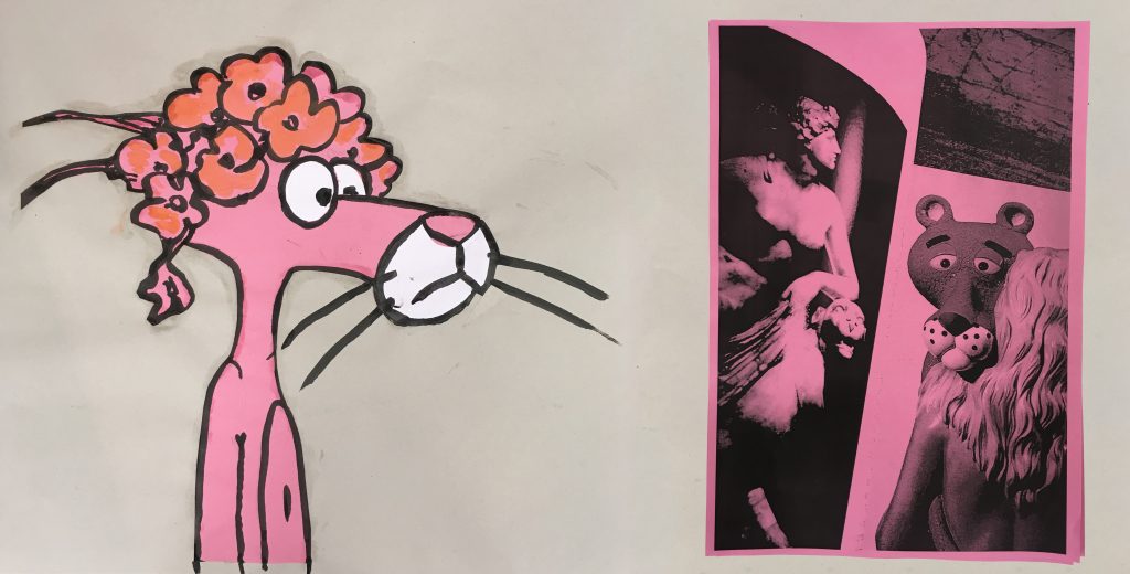 Pink Panther Original Line Artwork - Phenomenon - Drawings