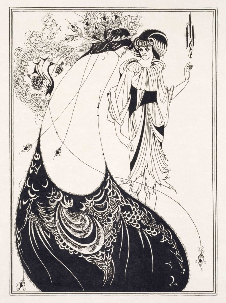 Aubrey Beardsley, 'The Peacock Skirt', 1894, Line block print on Japanese vellum paper (c) Victoria and Albert Museum, London