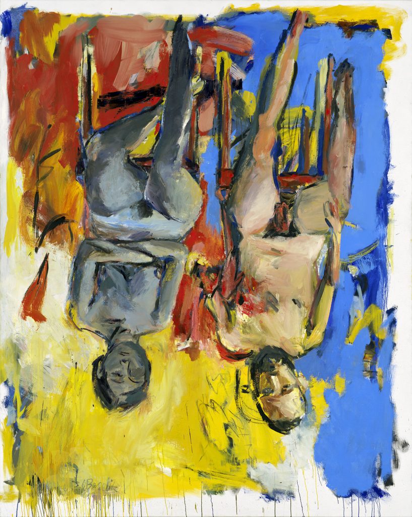 Georg BaselitzSchlafzimmer (Bedroom), 1975Oil and charcoal on canvas98 1/2 x 78 3/4in250 x 200 cmGeorg Baselitz Treuhandstiftung© Georg BaselitzPhoto: Jochen Littkemann, Berlin