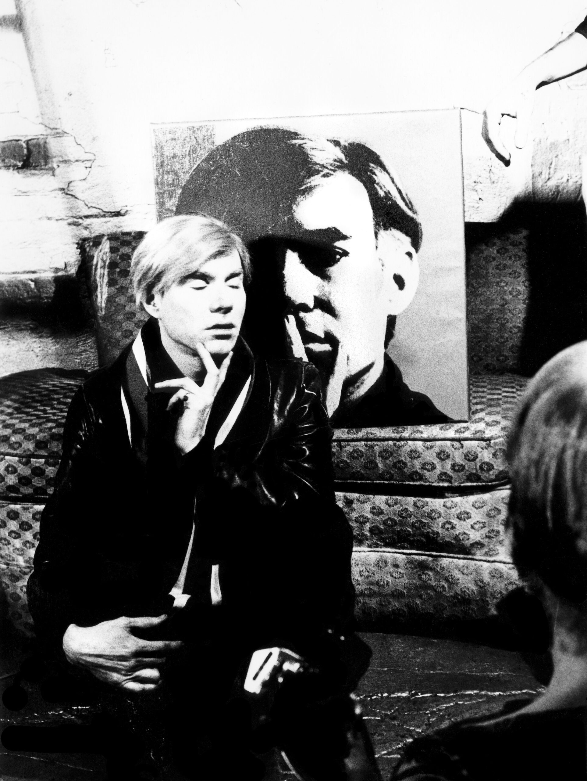 Billy Name – Andy Warhol with Self Portrait, The Factory, New York