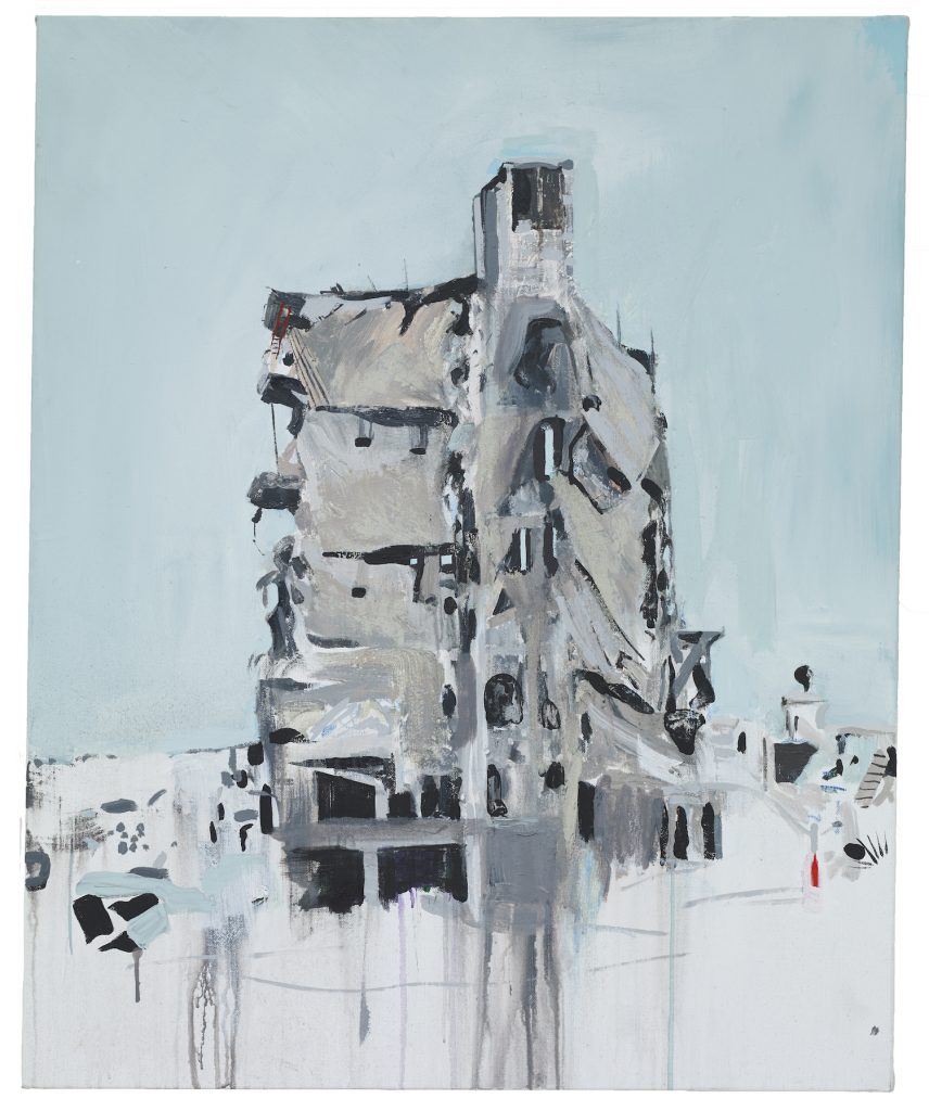 Brian Maguire, ‘Aleppo 9’ 2019, Acrylic on Linen, 100 x 81 cm without background