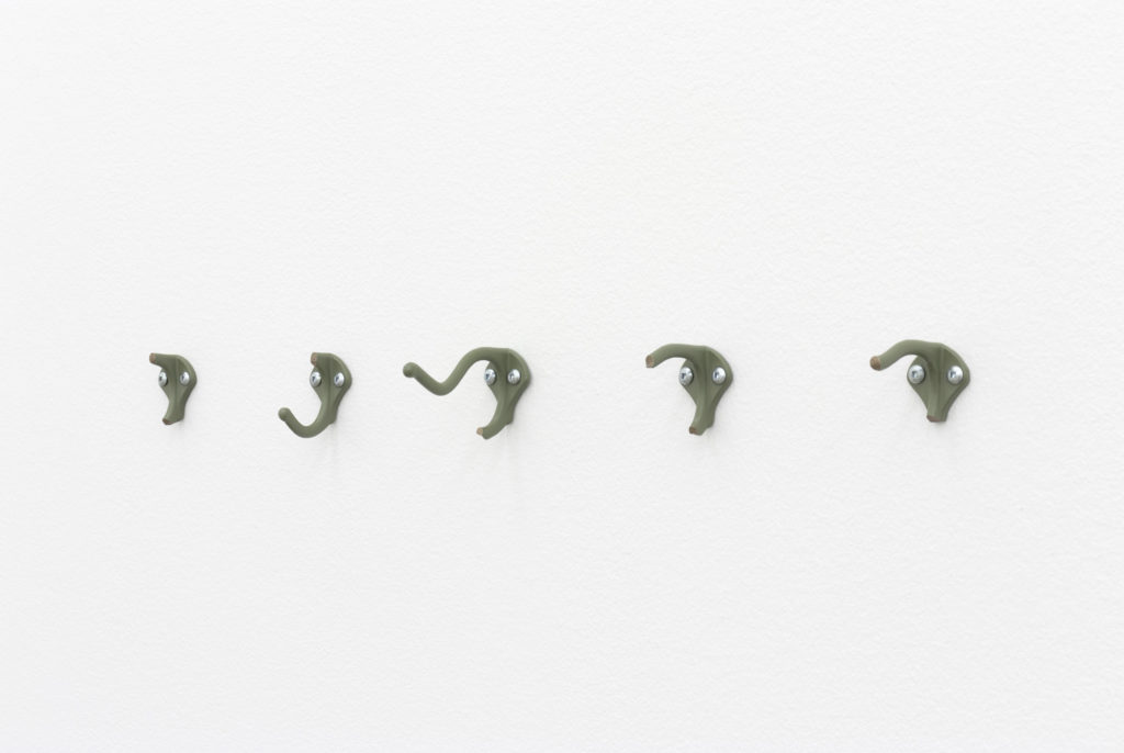 Vanessa Maltese Hook no. 4, 2020 Patinated bronze, wax, hardware 2" X 1.5" X 3.12" 5.08cm X 3.81cm X 7.92cm