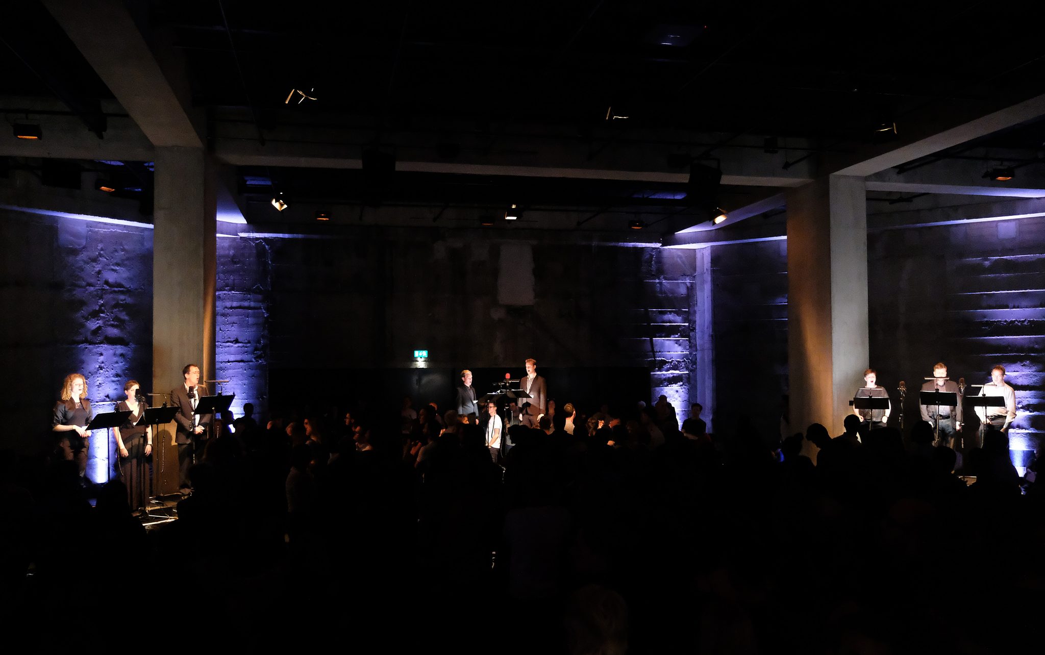 London Contemporary Orchestra perform a specially curated Prom in the Tanks at Tate Modern, Sara Mohr-Pietsch presents performances by Actress: electronics, Rodrigo Constanzo: drums/electronics/lights, Exaudi: vocal ensemble, Robert Ames & Hugh Brunt; directors, on Wednesday 6 Sept. 2017. Photo by Mark Allan