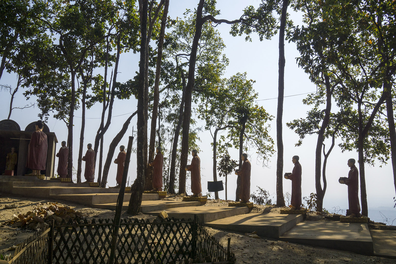Myanmar. 2015. Small shrine at edge of Alaungdaw Kathapa National Park.