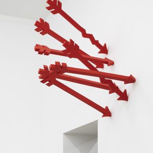 Make Do / Make Space: A new generation of artists reimagines what it means to make work in London Liam Fallon, Aftermath II, 2022, Pigmented Jesmonite and steel, 65cm x 9cm x 3cm