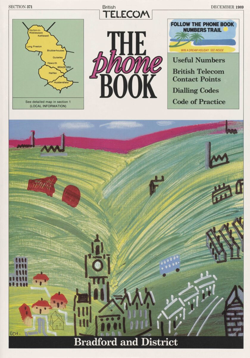 Cover artwork for Bradford Telephone Book, 1989 © David Hockney