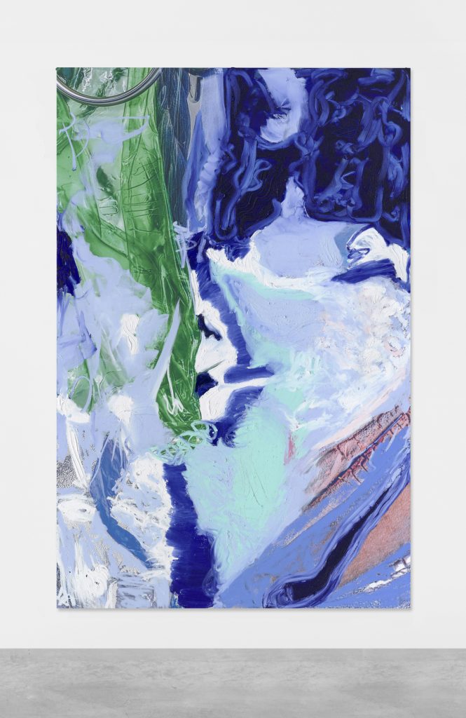 Donna Huanca EUNOMIA, 2019-2020 Oil, sand on digital print on canvas 275 x 180 cm (108 1/4 x 70 7/8 in.) FAD MAGAZINE