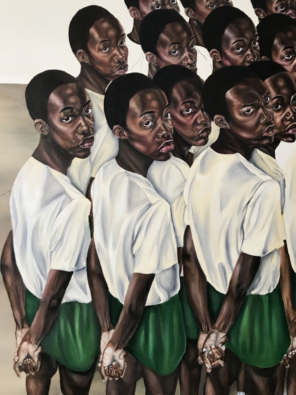 Ekene Emeka Maduka, Morning Assembly, 2020. Oil on canvas. Courtesy Polartics