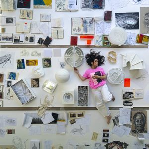 Journey into the Wonderworld of Es Devlin Es Devlin photographed amongst her archive. Photo credit Daniel Devlin @susakpress.