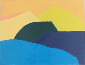 Etel Adnan, Sans Titre, 2014, oil on canvas, 32cm x 41cm unique work. Donated to Women for Women