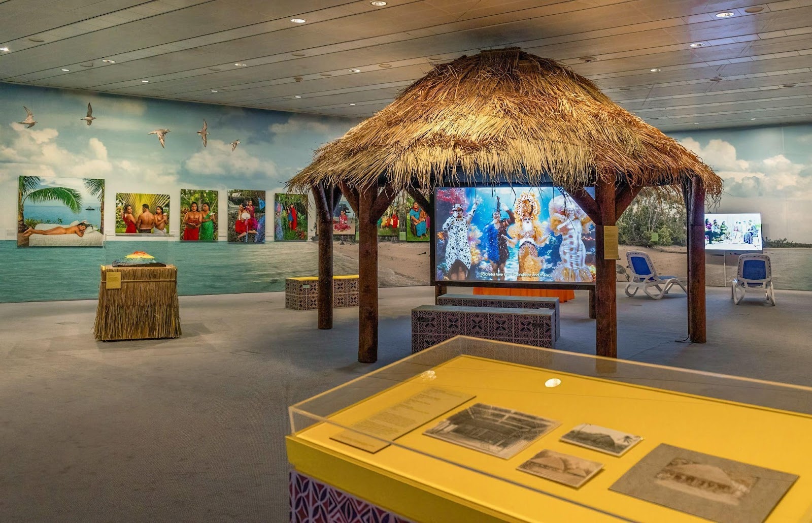 Exhibition still from ‘Darwin in Paradise Camp’ (2025) by Yuki Kihara ...