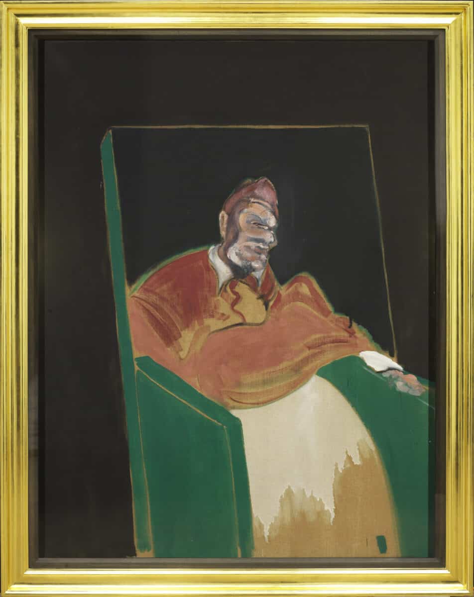 Francis Bacon,Study for a Pope VI, 1961, Yageo Foundation Collection, Taiwan. © The Estate ofFrancis Bacon. All rights reserved. DACS