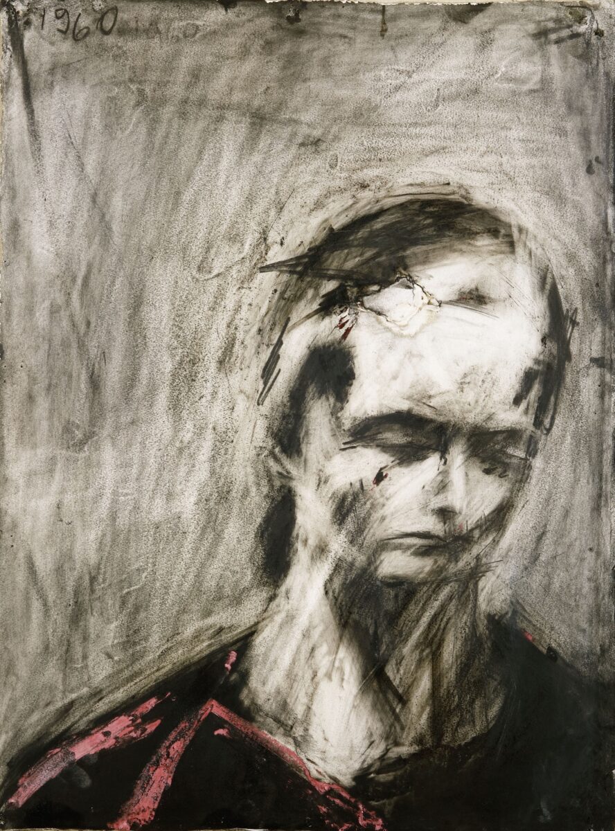 Frank-Auerbach-b.1931-Head-of-Julia-II-1960-Charcoal-and-chalk-on-paper.-Private-Collection-©-the-artist-courtesy-of-Frankie-Rossi-Art-Projects-London