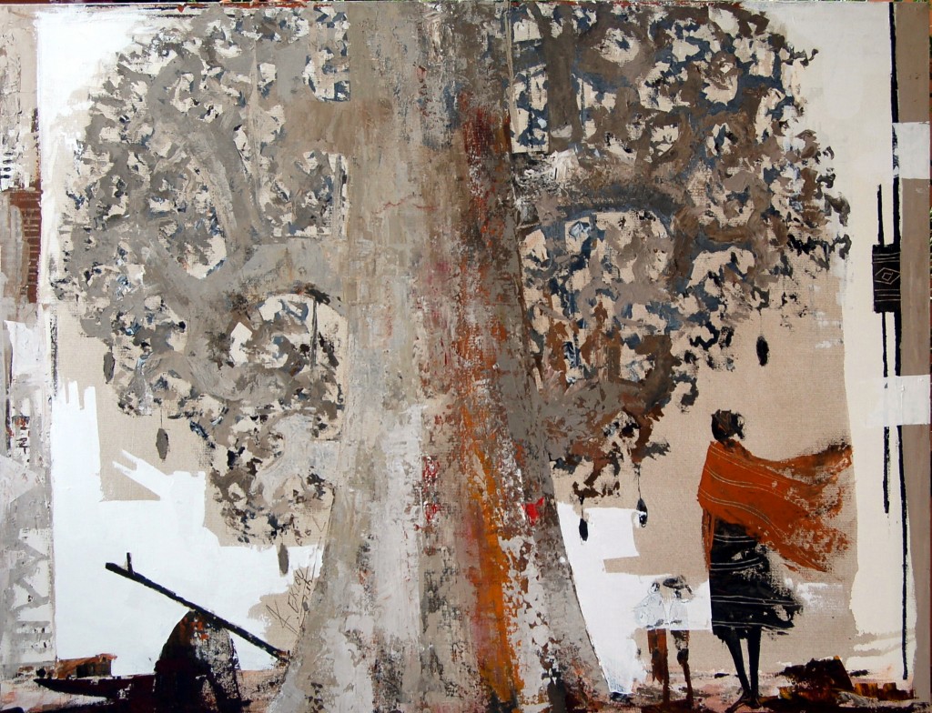 GABRIEL EKLOU - Baobab in the wind, 102 x 127 cm, 2013