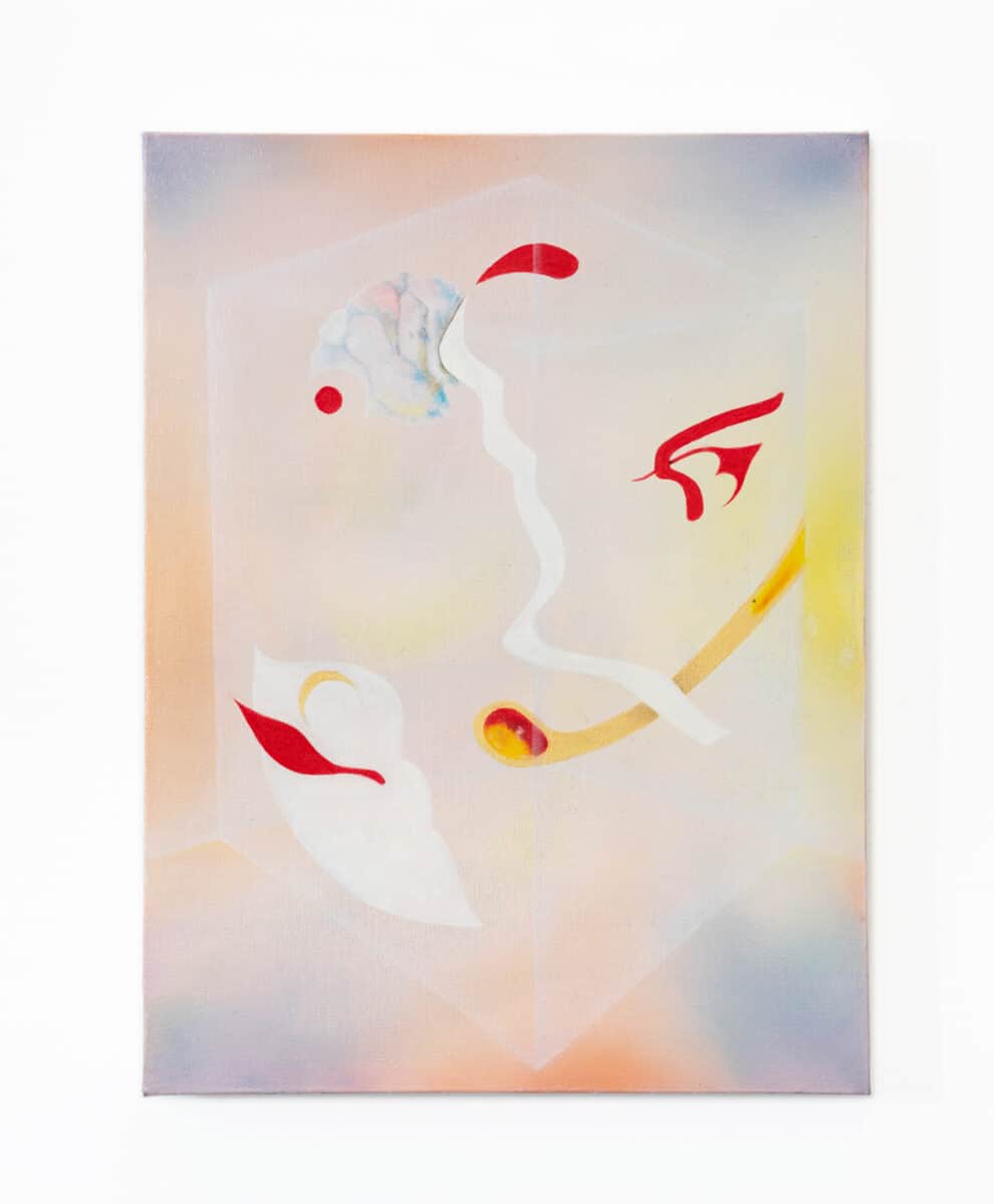 Ebe Oke Geometry at War, 2022 Oil on canvas 15 9/10 × 12 × 1 3/5 in | 40.5 × 30.5 × 4 cm