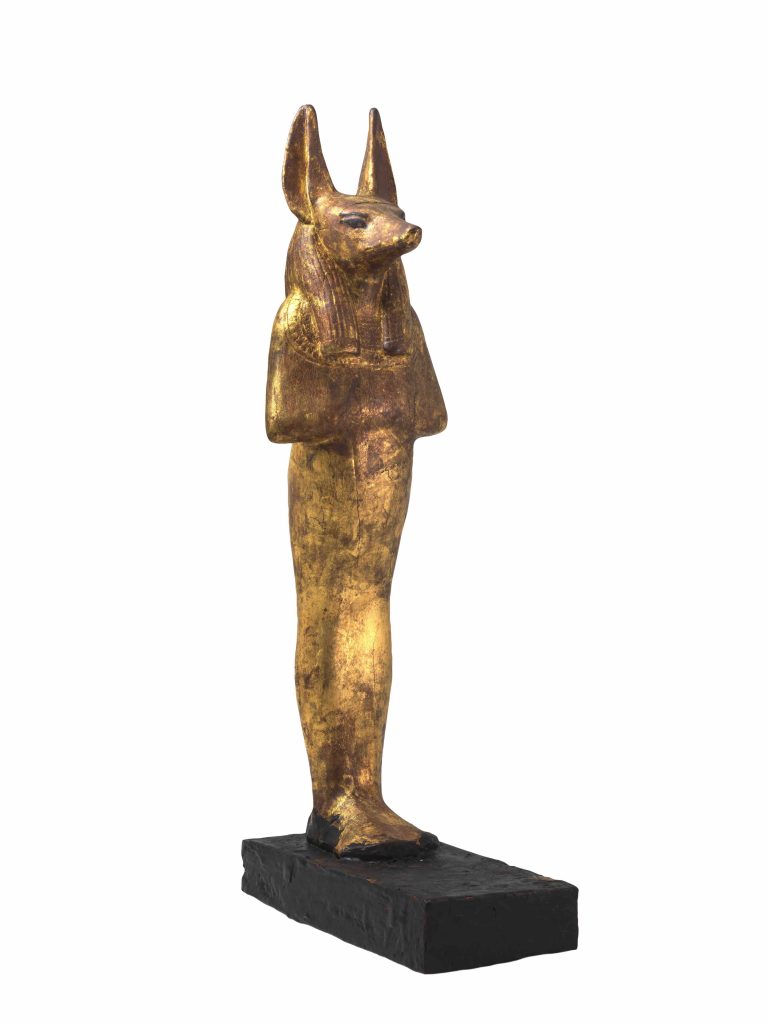 Gilded Wooden Jackal-Headed Figure of Duamutef ‘Laboratoriorosso, Viterbo, Italy’ 