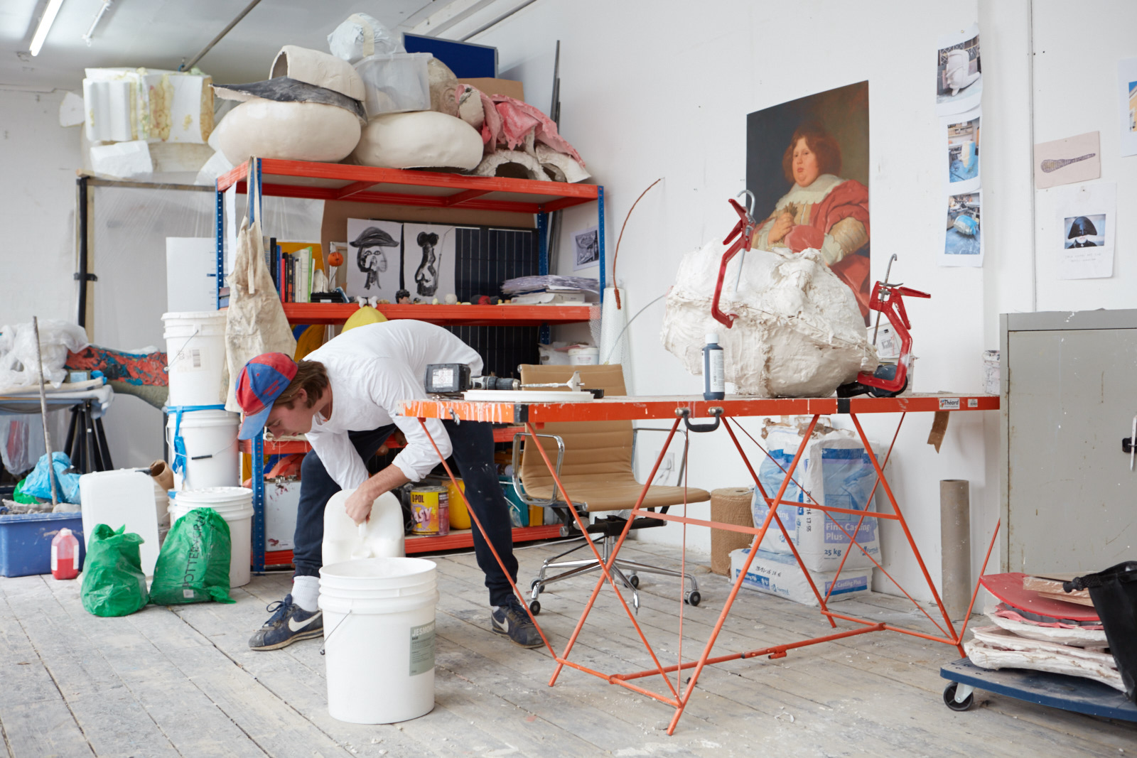 Hamish Pearch in his studio