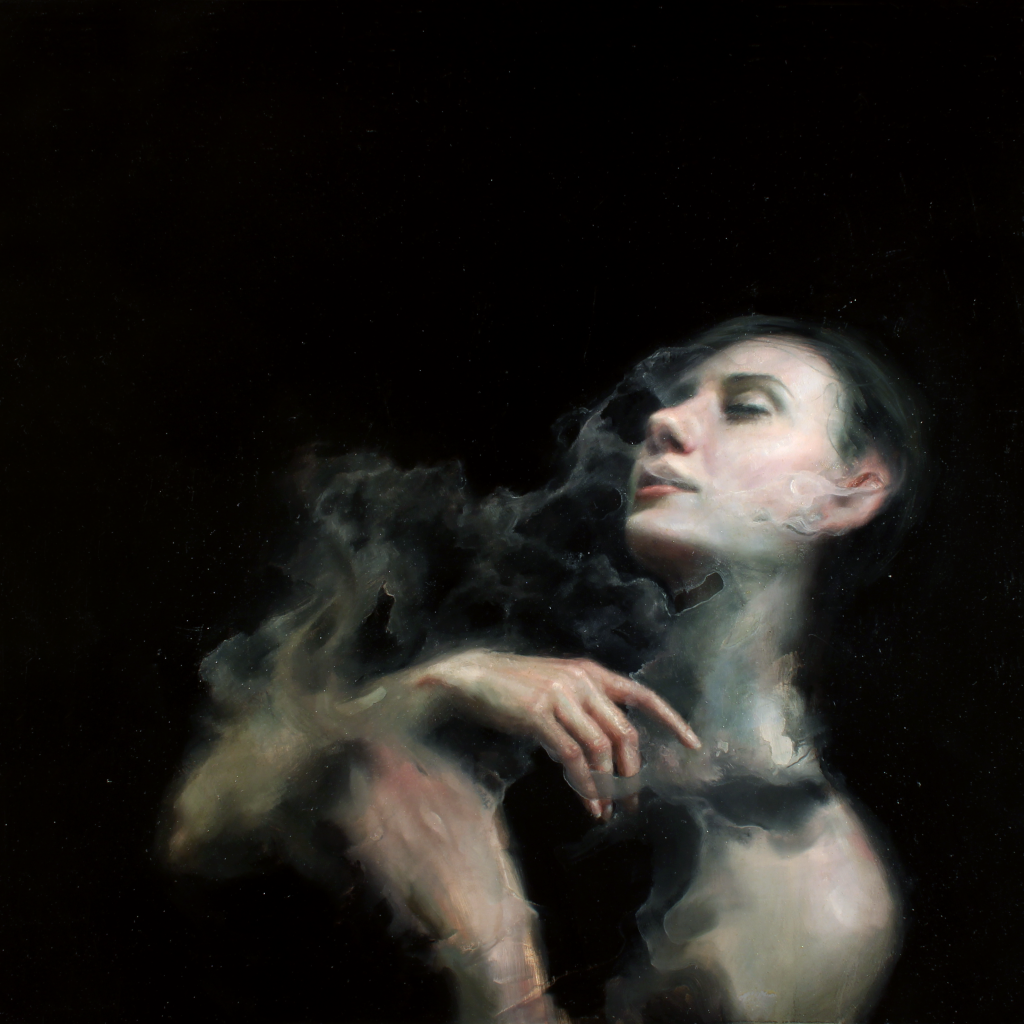 Henrik Uldalen, Efflux, 2015, Oil on panel, 50 x 50cm