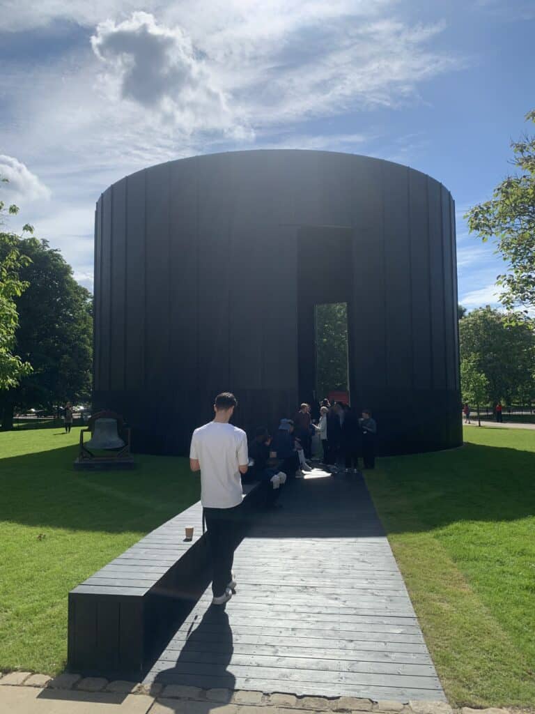 BLACK CHAPEL FROM THEASTER GATES IS THE 21ST SERPENTINE PAVILION